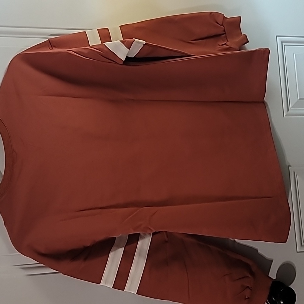 Striped Rust Sweatshirt - Picture 8 of 9